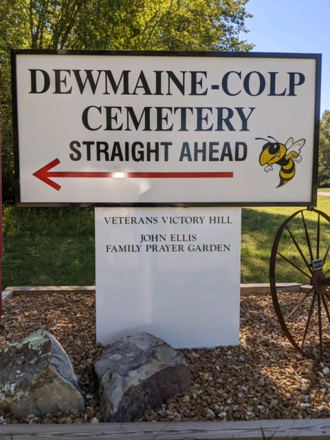 Picture of cemetary sign